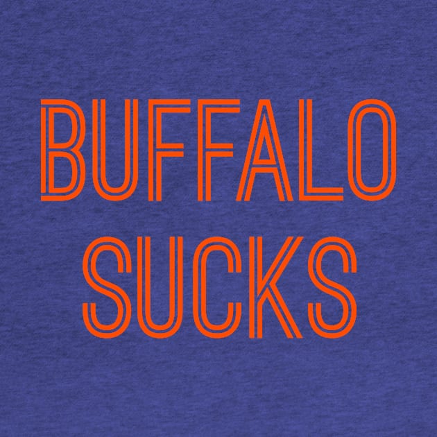 Buffalo Sucks (Orange Text) by caknuck